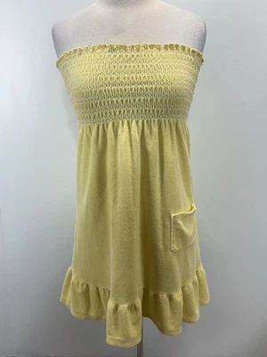 Vestido De Colección Juicy Couture Amarillo Tubo Calado Terry Tela Cubrir Mediano Y2K EE. UU. Foto 1 de 4