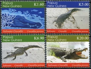 Papua New Guinea 2020. Saltwater crocodile (MNH OG **) Set of 4 stamps - Picture 1 of 1