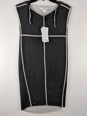 Новый Lacoste Pierre Argent Lurex флисовое платье женщин размер 0 уголь без рукавов E2 - Изображение 1 из 4