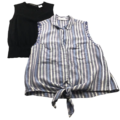 Lote de 2 suéteres y top Bella Dahl & George para mujer mezcla de cachemir y lino talla S Foto 1 de 4