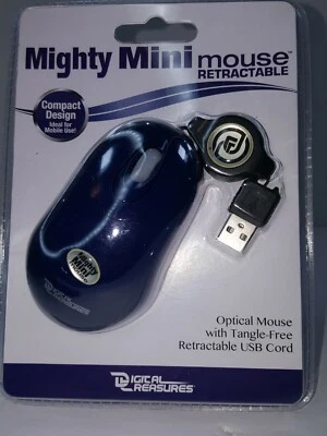 Retractable USB Optical Scroll Wheel PC Laptop Notebook Mouse 1200 dpi 3 button - Image 1 of 2