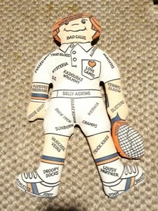 Vintage 1970er Ollie Tennis Voodoo Stofftier Puppe Bad Mojo, Liebeszauber Halloween - Bild 1 von 5