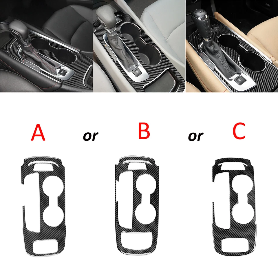 Cubierta de panel de cambio de marchas de consola de fibra de carbono real para Chevrolet Malibu 16-25 Foto 1 de 4