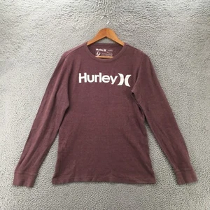 Hurley Long Sleeve Tee Tshirt Womens M Purple Cotton Blend Logo Print Pullover - Picture 1 of 10