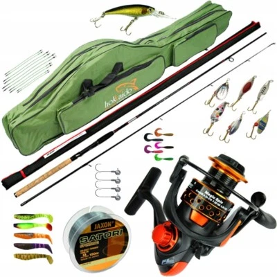 ATILO ANGELSET SPINNING-SET Spinnrute 2,4m Rolle Tasche Z19