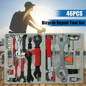 44* Complete Bicycle Repair Tools Adjustable Tool Kit Set Home Mechanic Bike - Picture 1 of 11