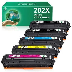 5Pk Toner Cartridge for HP 202X CF500X A Color LaserJet Pro M254dw M281cdw 202A - Picture 1 of 6