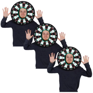 DART BOARD HAT PLUSH NOVELTY ACCESSORY MEN WOMENS FUNNY BULLSEYE FANCY DRESS LOT - Picture 1 of 2