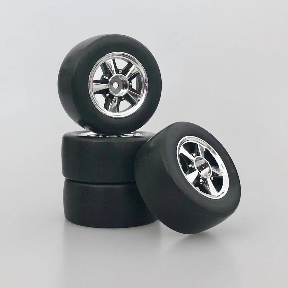 Oldtimer Reifen Felgen Set TORANA GTR VINTAGE LOOK 1/10 4 Stück Slickreifen - Bild 1 von 4