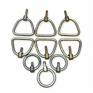6 Stück Cargo 2" D-Ring, 3 Stück Cargo 1-3/8" ID O-Ringe beide mit 1/4-28 Bolzen - Bild 1 von 1