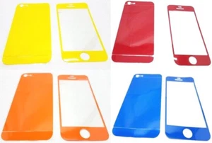 Iphone 5/5s Front & Back Coloured Stickers Wrap Skin Cover Screen Protected - Picture 1 of 11