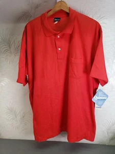 Vtg NOS Wrangler Mens 2XL XXL Red Polo Shirt USA Quintura Comfort Fiber USA Made - Picture 1 of 9