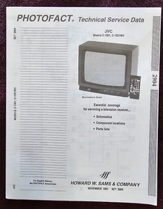Sams Photofact 2904 Service Manual for JVC C-1321, C-1331WH - Picture 1 of 1
