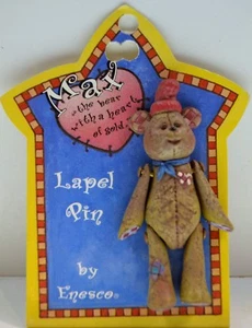 Enesco Jim Shore Max der Bär ANSTECKNADEL 290882 GELENKIGE Arme & Beine KOSTENLOSER VERSAND - Bild 1 von 2