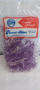 144 Flower Lites Purple Bulb Replacements Ceramic Christmas Tree Light Narco Vtg - Picture 1 of 5