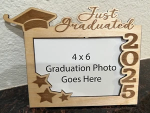 Graduation Class of 2025 4x6 Photo Frame - Wood - Picture 1 of 4