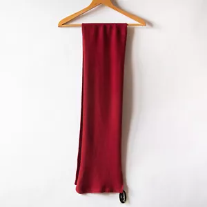 Portolano NWT Cashmere Knit Rectangle Scarf Burgundy Red 10" x 66" - Picture 1 of 8