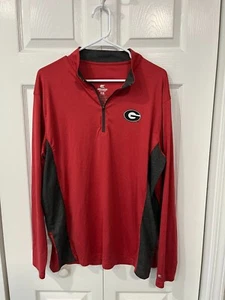 Vintage Colosseum Georgia Bulldogs 1/4 Zip LS Red Pullover Shirt- Gently Used - Picture 1 of 2