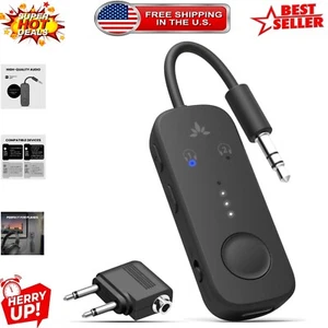 Lightweight Bluetooth 5.3 Adapter - Share Audio on Flights, 20-Hour Battery - Picture 1 of 9