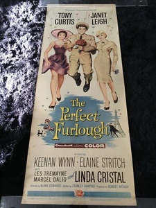 PERFECT FURLOUGH 1959 ROLLED Insert Movie Poster TONY CURTIS JANET LEIGH Comedy - Picture 1 of 10