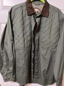 Woolrich Hunting Shooting Shirt Dual Pad Size Large Sportsman Collection Green - Picture 1 of 4