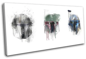 Impresión de imagen de arte de pared de lienzo único de grandes películas de Star Wars Bounty Hunter - Imagen 1 de 1