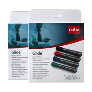 24 x ACCO 1902081 nobo Glide Flipchart Marker Multicolor - Bild 1 von 1