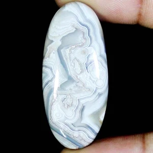 56.00 Ct A+ 100% Natural CRAZY LACE AGATE OVAL Cabochon Gemstone 20x46x7mm BC-19 - Picture 1 of 11