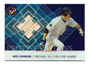 Nick Johnson Yankees 2002 Topps Pristine Portions Game-Used Bat Card 0150/1000 - Imagen 1 de 2