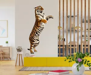 3D Tiger Take Off 813NA Animal Wallpaper Mural Poster Wall Stickers Decal Zoe - Picture 1 of 5