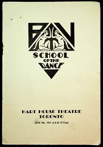 1937 Toronto Ontario School Of The Dance Hart House Theatre Programme Volkoff - Bild 1 von 8