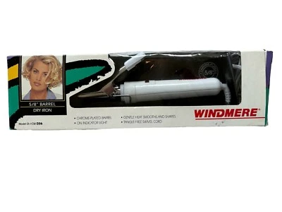 Vintage WINDMERE  1990’s Dry Curling Iron With  5/8"  Barrel New In Box - Image 1 of 4