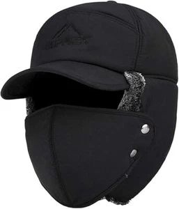 Winter Thermal Trapper Hat Russian Ushanka Ski Cap with Ear Flap and Mask - Picture 1 of 1