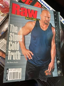 WWF WWE RAW Magazine FEBRUARY 2003 Steve Austin - Picture 1 of 3