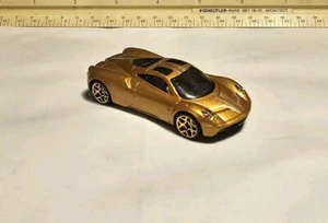 Hotwheels 2012 Pagani Huayra Gold Black Matell Gold Rims 1:64 Car Loose Thailand - Picture 1 of 5