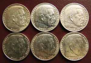 5 Reichsmark 1937 A, D, E, F, G, J. (J. 367) - Bild 1 von 2