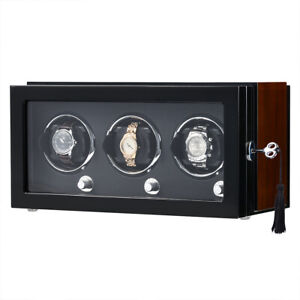3 Watch Winder for Automatic Watches with Quiet Mabuchi Motor Display Box UK