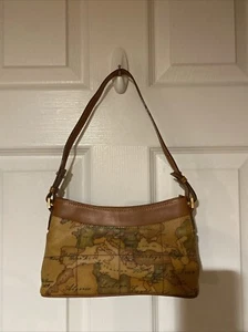 Alviero Martini World Map Small Classic Shoulder Bag - Picture 1 of 10