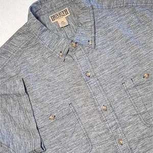 Duluth Trading Co. Hanf Bio Baumwolle Hemd 2XL Kurzarm Chambray Stylisch - Bild 1 von 8