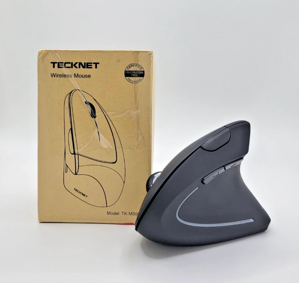 TECKNET Ergonomic Bluetooth Vertical Mouse Wireless 4800DPI Quiet 6 Button USB - Image 1 of 1