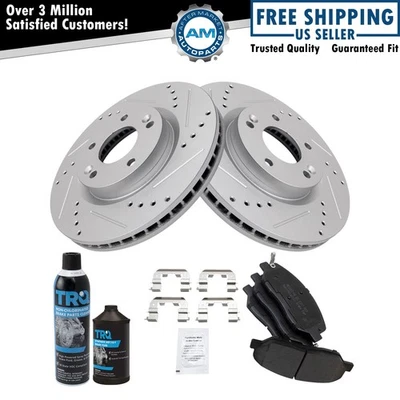 Комплект переднего металлического тормоза и высокопроизводительного ротора для Hyundai Santa Fe - Изображение 1 из 4