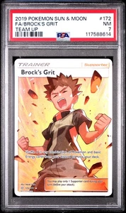 Fa/Brock'S Grit Team Up Pokemon Sun & Moon Team Up 172 NM PSA 7 - Picture 1 of 2
