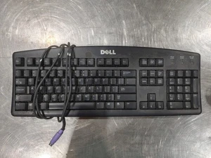 DELL RT7D20 PS/2 Keyboard Black Tested Working - Fair - Picture 1 of 2