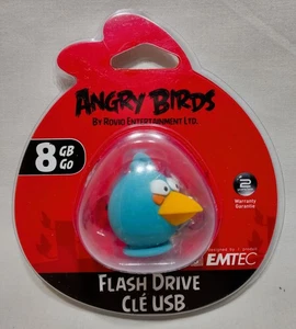 Emtec Angry Birds 8 GB Go "Blue Bird" Cle' USB Flash Drive Brand New, Sealed. - Picture 1 of 2