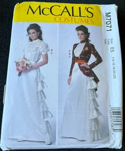 2014 McCall's Disfraces Patrón M7071 Misses' Chaqueta Blusa Falda Talla 14-22 Sin Cortar - Imagen 1 de 7