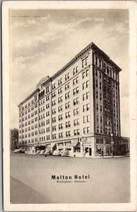 c1940s BIRMINGHAM, Alabama Postcard MOLTON HOTEL Building / Street View - UNUSED - Picture 1 of 2