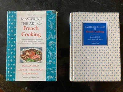 Mastering the Art of French Cooking Julia Child 2 Vol set 1979 Vintage VG Foto 1 de 4