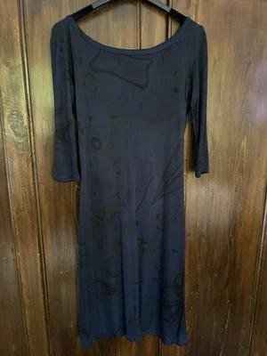 EMILIO PUCCI ABITO DONNA DRESS WOMAN VINTAGE Size 46 Blu Notte E Nero - Imagen 1 de 4