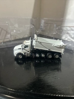 New DCP FIRST GEAR 1/64 WHITE KENWORTH T880 QUAD-AXLE ROGUE DUMP TRUCK - Image 1 of 4