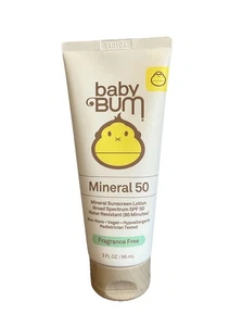 Baby Bum LSF 50 Mineralische Sonnenschutzlotion 3 Unzen Tube Datum 01-2026 Neu - Bild 1 von 3